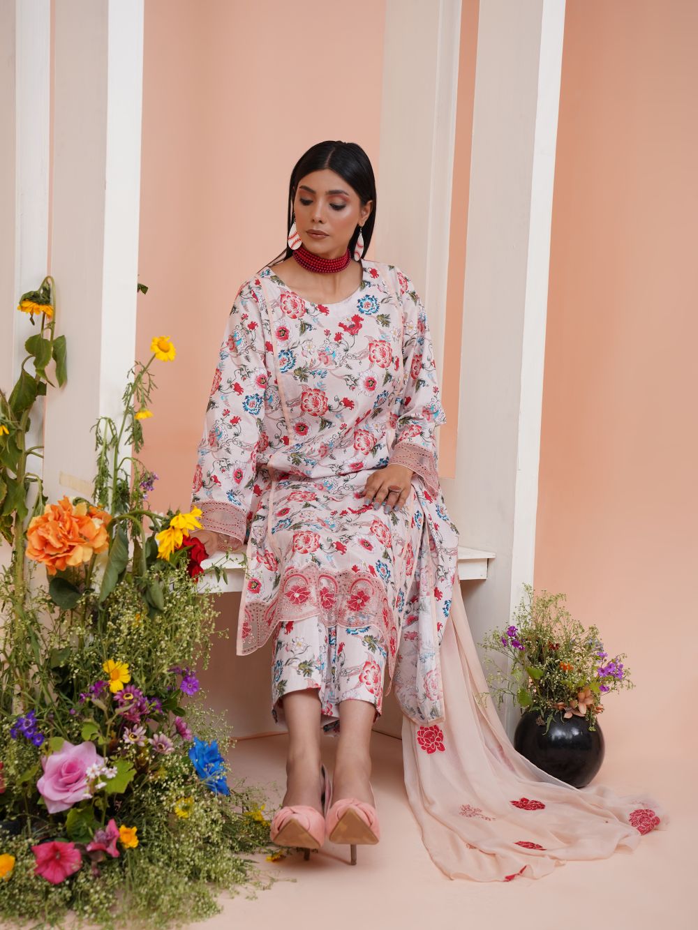 Blush Garden Print - Candy Women Suits