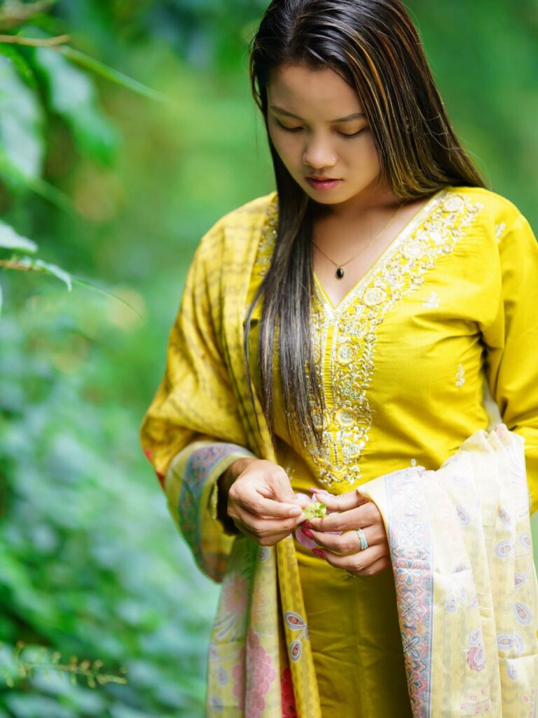 Sunflower Chikan Suit - Candy Women Suits