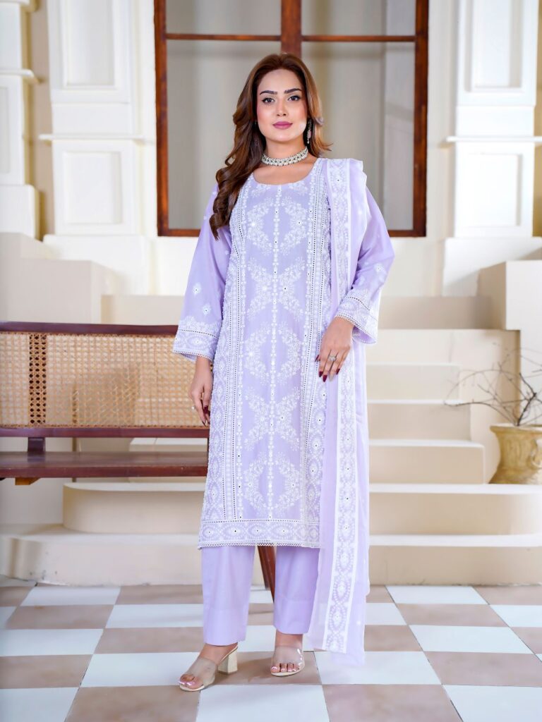 Lavender Chikankari - Candy Women Suits