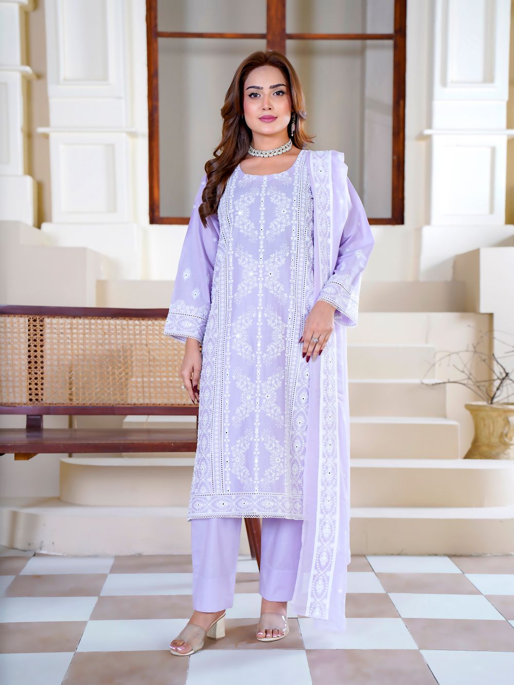 Lavender Chikankari - Candy Women Suits